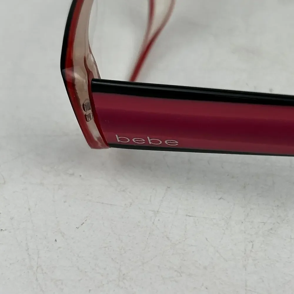Bebe Envy Eyeglasses Frame Womens Haute Pink Rectangular‎ 49-14-135mm